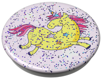 Подставка PopSockets 800330 Glitter Jumping Unicorn Yellow