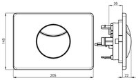 Кнопка смыва Villeroy & Boch ViConnect 92248561 хромированный