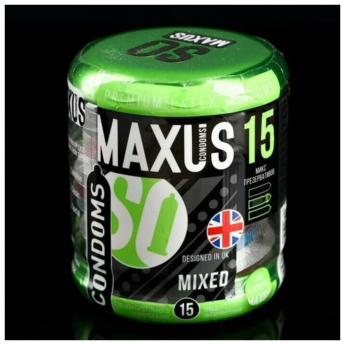 Презервативы -набор MAXUS Mixed 15 шт с кейсом презервативы в железном кейсе maxus mixed 3 шт