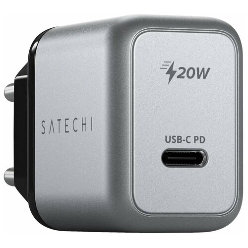 Сетевое зарядное устройство Satechi 20W USB-C PD Wall charger 1xUSB Type-C (PD) (ST-UC20WCM-EU) серый сетевое зарядное устройство кабель для ip lighting to type c xo l77 pd 20w белый