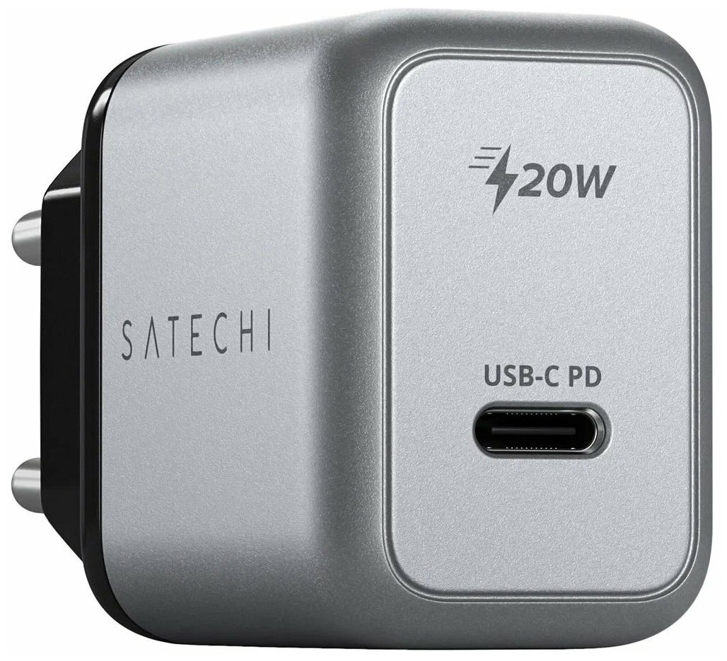 Сетевое зарядное устройство Satechi 20W USB-C PD Wall charger 1xUSB Type-C (PD) (ST-UC20WCM-EU) серый