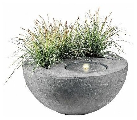 фото Kaemingk, Декоративный садовый фонтан эмисферо песочный, тёплая белая LED-подсветка, 66х31 см 892959