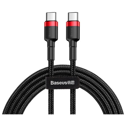 фото Кабель Baseus Cafule PD USB Type-C - USB Type-C 1 м черный/красный
