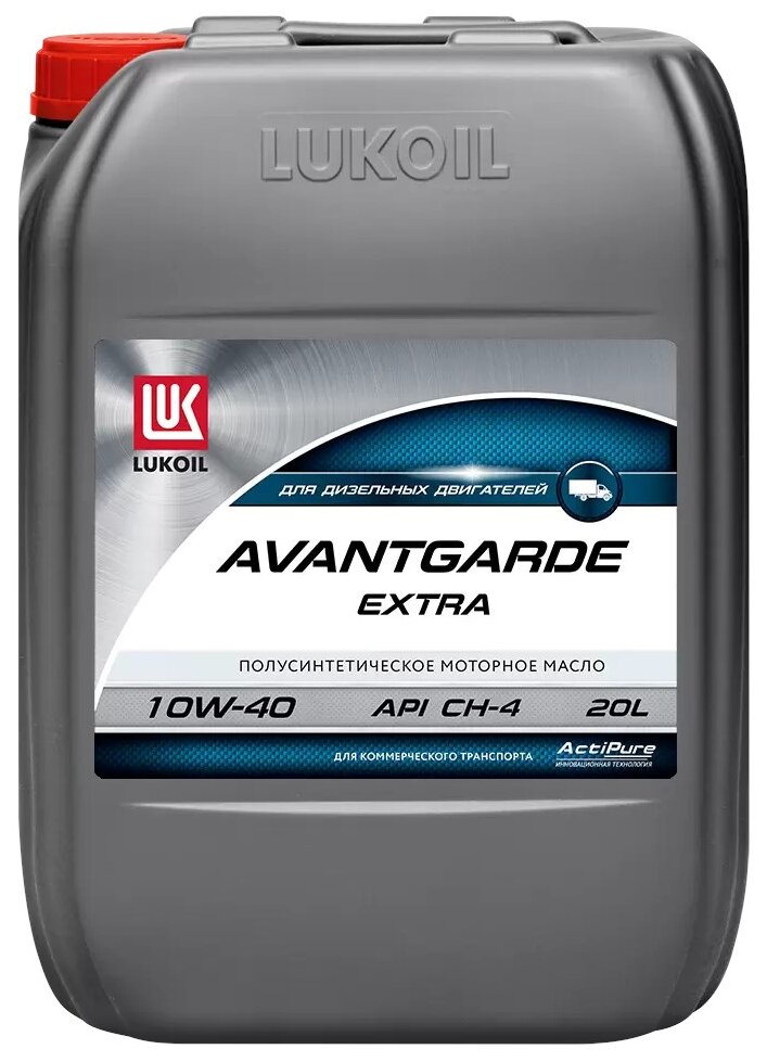 LUKOIL Масло Моторное Полусинтетическое Лукойл Avantgarde Extra Sae 10W-40, Api Ch-4/Cg-4/Sj 20Л