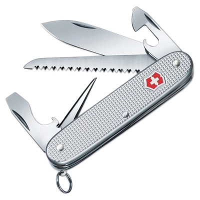 Нож перочинный Victorinox Farmer Alox (0.8241.26) 93мм 9функций серебристый карт.коробка - фото №1