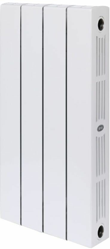Радиатор биметаллический Rifar SUPReMO 500, 4 секции, подключение универсальное боковое, белый RAL 9016