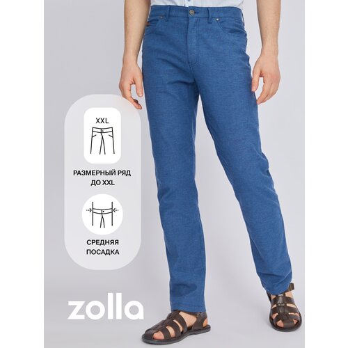 Брюки Zolla, размер 40, голубой шорты zolla размер 40 голубой