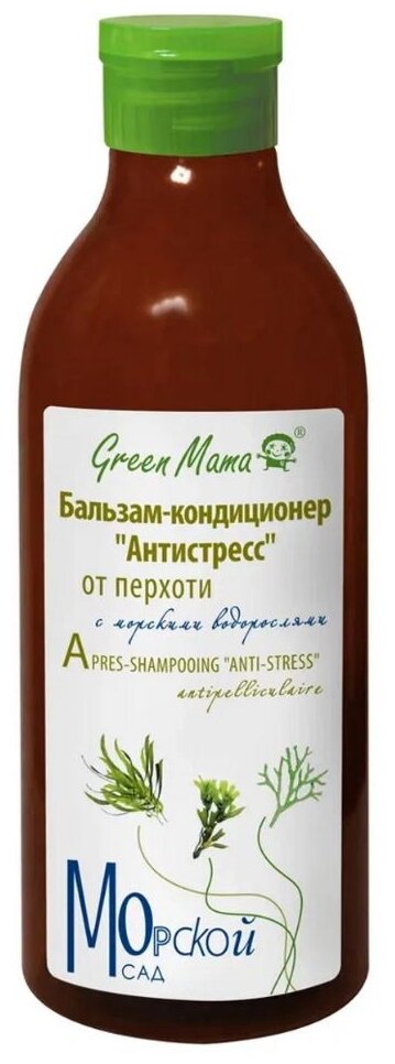 Green Mama бальзам-кондиционер Морской сад Антистресс от перхоти с морскими водорослями, 400 мл