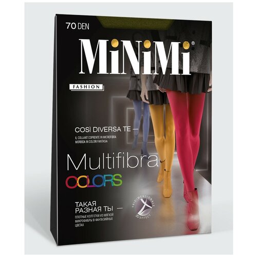 Колготки MiNiMi Multifibra Colors, 70 den, размер 5, зеленый колготки minimi multifibra colors mosto 70 den 3 размер