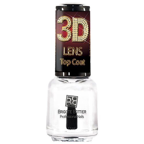 Brigitte Bottier Верхнее покрытие 3D Lens Top Coat, прозрачный, 12 мл топовое покрытие charme top milkshake milky