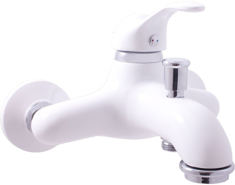 Смеситель Rav Slezak Labe L054.5BC белый хром для ванны