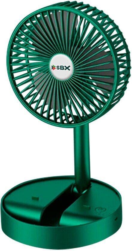 Вентилятор SBX настольный, портативный, беспроводной, бесшумный, 3 скорости, зеленый - фотография № 14