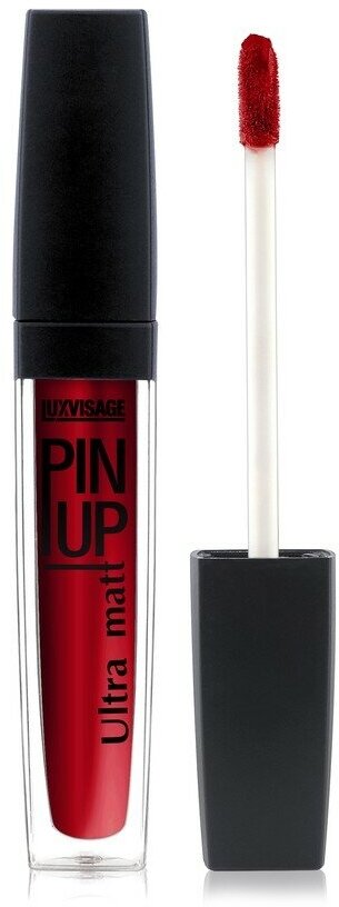 Блеск для губ `LUXVISAGE` `PIN UP` ULTRA MATT матовый тон 30 red salsa