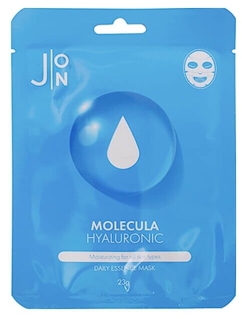 J:ON Molecula Hyaluronic Daily Essence Mask Тканевая маска с гиалуроновой кислотой, 23 г, 23 мл