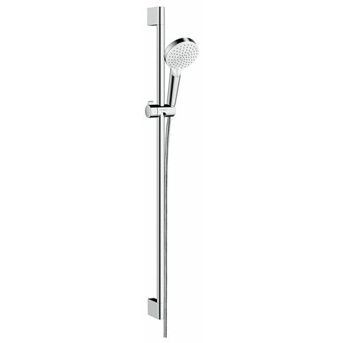 Душевая стойка hansgrohe Crometta Vario 26536400, хром хром 1600 мм душевой гарнитур hansgrohe crometta showerpipe reno ecosmart 27289000 без смесителя с лейкой и верхним душем хром