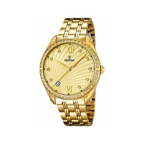 Наручные часы FESTINA, золотой наручные часы festina женские часы festina mademoisele f20410 2 женские кварцевые золотой