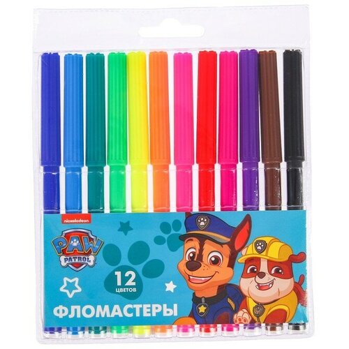 Фломастеры, 12 цветов, Paw Patrol