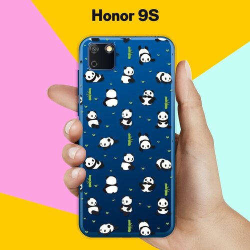 Силиконовый чехол Панды на Honor 9S силиконовый чехол на honor 9s хонор 9s большая волна в канагаве