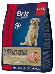 Фото Brit Premium Dog Adult Large and Giant с курицей для взрослых собак крупных и гигантских пород, 8кг, 1шт