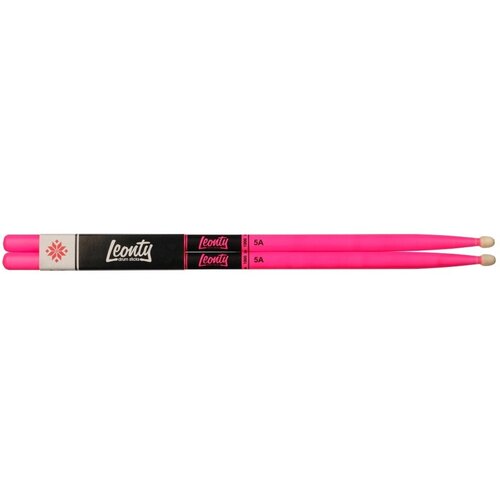 LFP5A Fluorescent Pink 5А Барабанные палочки, Leonty барабанные палочки leonty lfl7a fluorescent lemon 7а граб деревянный наконечник