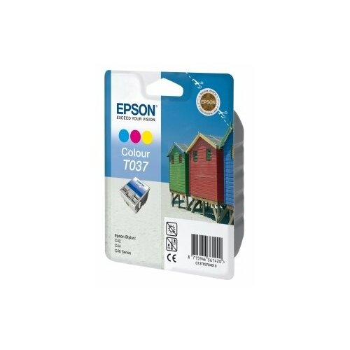 картридж epson c13s02003690 670 стр многоцветный Картридж Epson C13T03704010, 180 стр, многоцветный