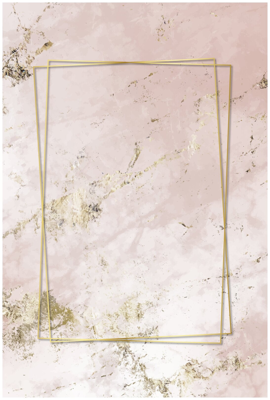 Постер / Плакат / Картина Мрамор с золотистой рамкой