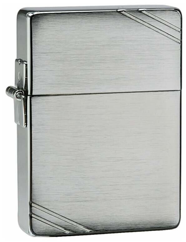 Зажигалка ZIPPO 1935 Replica с покрытием Brushed Chrome, латунь/сталь, серебристая, 37x13x52 мм