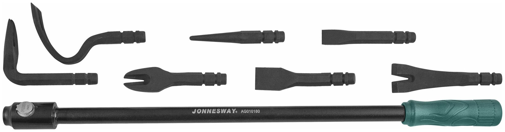 AG010180 Монтировка со сменными насадками. Набор 8 предметов. JONNESWAY AG010180 - фотография № 1