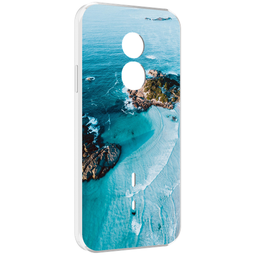 Чехол MyPads красивый голубой залив для Doogee S51 задняя-панель-накладка-бампер