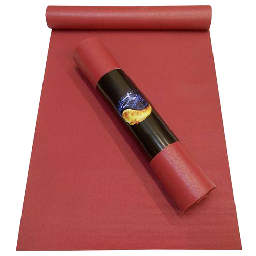 Коврик для йоги и фитнеса RamaYoga Yin-Yang PRO, бордо, размер 200 х 60 х 0,45 см