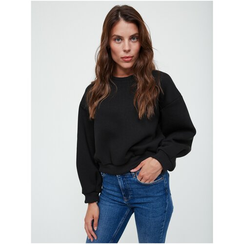 Свитшот женский / черный / Сlassic fit / размер 44-46 (M) / OYK / толстовка