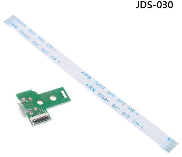 Плата разъем порт Micro usb jds 030 + Шлейф контактный 12pin для геймпада dualshock sony ps4 12 контактов