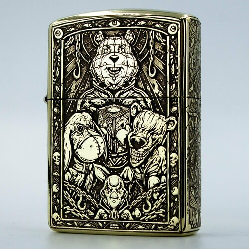 Зажигалка бензиновая Zippo Armor с гравировкой Пух из ада зажигалка zippo