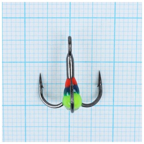 Крючок-тройник светофор Namazu с каплей и камнем размер 8 INT цвет RYB упак 5 шт 548₽