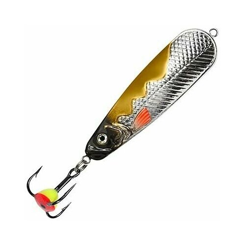 фото Блесна для рыбалки зимняя aqua манати 10,0g цвет 05 (серебро, золото) 1 штука