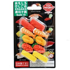 IWAKO Набор ластиков Sushi 10 ассорти