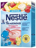 Каша Nestlé молочная Помогайка 3 злака с йогуртом, бананом и клубникой (с 8 месяцев) 200 г