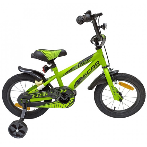 Велосипед с диаметров колес 12 дюймов, велосипед для детей, велосипед OSCAR TURBO зеленого цвета