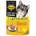 Корм для кошек Васька Кусочки в желе с Цыпленком (0.1 кг) 1 шт. - изображение