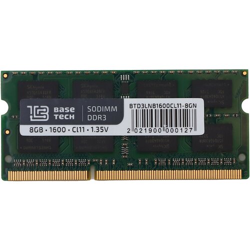 Память DDR3L SODIMM 8Gb 1600MHz BaseTech BTD3LNB-1600-CL11-8GN 121000₽