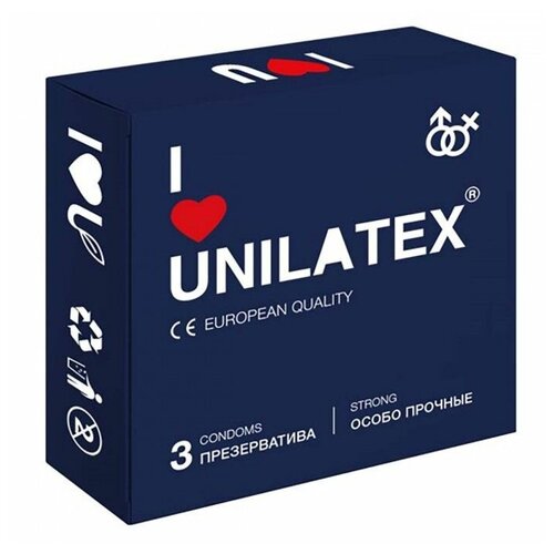 Ультрапрочные презервативы Unilatex Extra Strong - 3 шт.