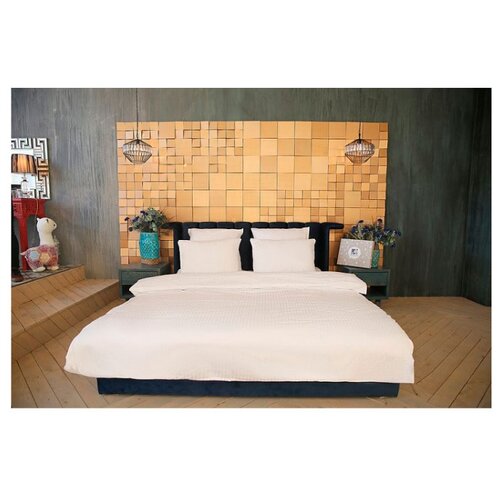 фото Постельное белье 2-спальное goodnight страйп-сатин, страйп-сатин, 2 наволочки 50 х 70 см, белый