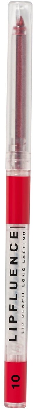 INFLUENCE BEAUTY Карандаш для губ автоматический Lipfluence стойкий, 0,28 г, 10 Красный