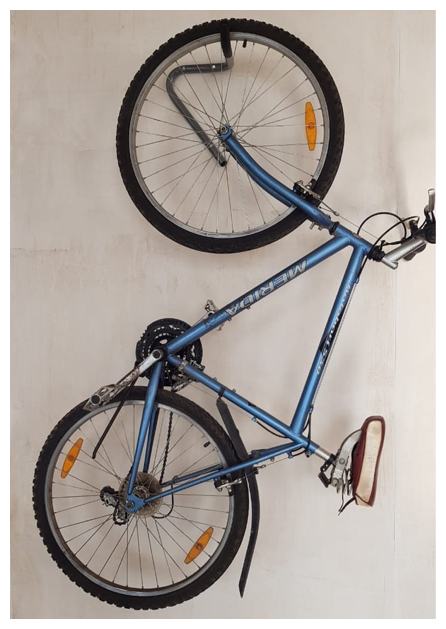 Кронштейн для хранения велосипеда дома, в гараже, на балконе, для подвешивания за колесо, 35*22*35 см, серебристый - фотография № 1