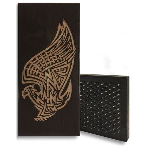 фото Доска садху с динамическими гвоздями, ястреб - 173 шаг 10мм черная goodwood