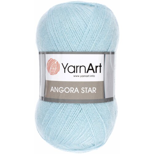 Пряжа Yarnart Angora Star светло-голубой (215), 20%шерсть/80%акрил, 500м, 100г, 3шт