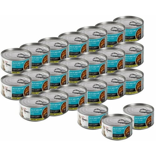 Консервы д/ кошек 1st CHOICE Здоровая кожа и Шерсть 85г, лосось В масле тунца х 24 шт.