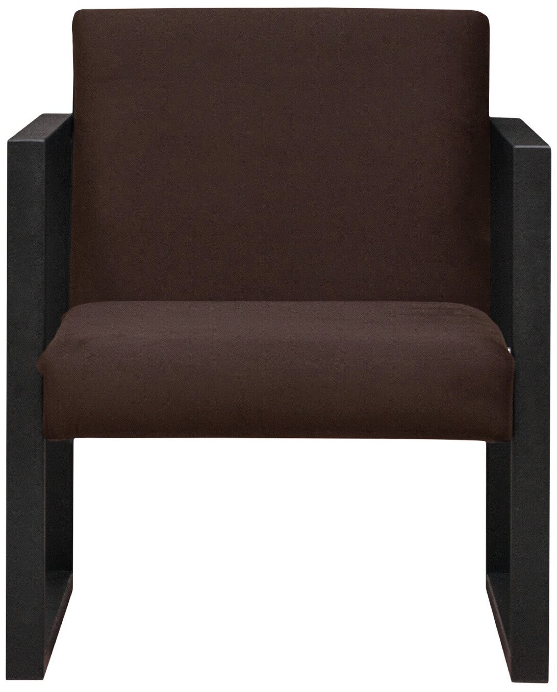 Кресло лофт Abyssinian 70х75х85 см, обивка: велюр, цвет: коричневый, на кухню, в офис, в прихожую, на балкон, в кафе, в салон красоты, прямой