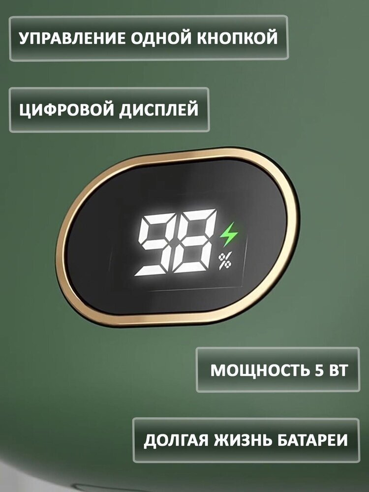 Перезаряжаемый usb-вентилятор / умный климатический контроль 3 режимов / шейный вентилятор / спортивный / бежевый / LED - экран - фотография № 10