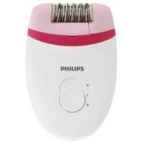 Эпилятор Philips BRE235/00, 2 скорости, 2 насадки, от сети, бело-розовый эпилятор philips bre235 00 2 скорости 2 насадки от сети бело розовый